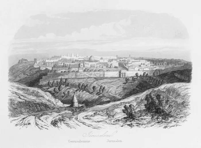 Gerahmter Druck : Fernsicht von Jerusalem Gerahmter Druck : Fernsicht von Jerusalem