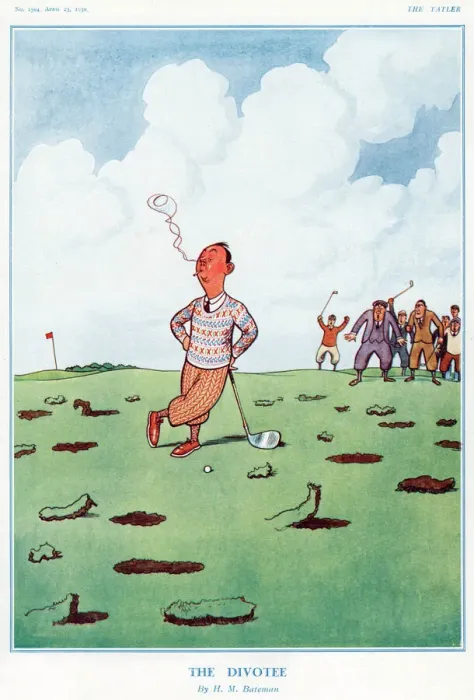 Gerahmter Druck : Der Divotier, H.M.Bateman Gerahmter Druck : Der Divotier, H.M.Bateman