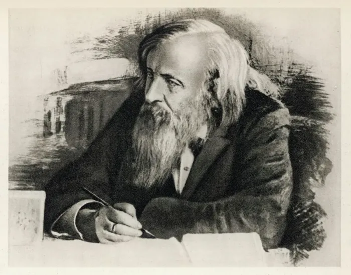 Gerahmter Druck : Dimitri Mendelejew