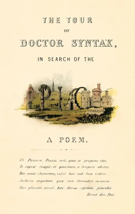 Gerahmter Druck : Titelseite von Dr.Syntax