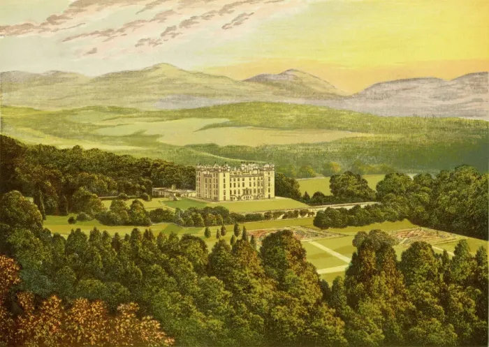 Gerahmter Druck : Schloss Drumlanrig 1879 Gerahmter Druck : Schloss Drumlanrig 1879