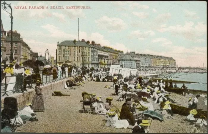 Gerahmter Druck : Ostende / Strand 1905 Gerahmter Druck : Ostende / Strand 1905