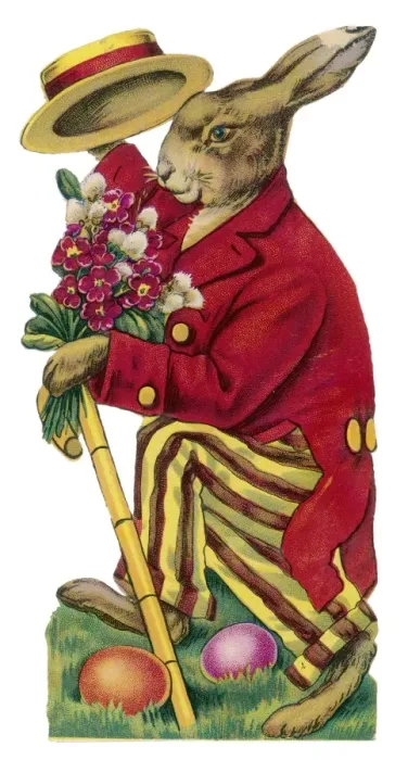 Gerahmter Druck : Osterhasen gekleidet Gerahmter Druck : Osterhasen gekleidet