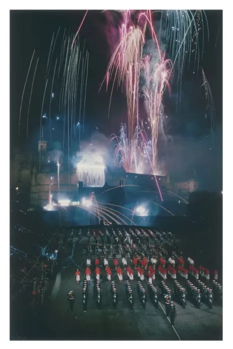 Gerahmter Druck : Feuerwerk in Edinburgh