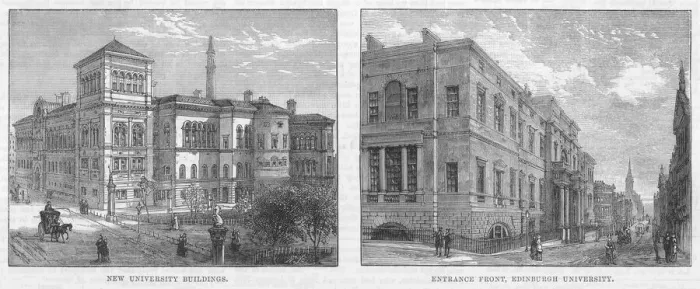 Gerahmter Druck : Universität Edinburgh 1884 Gerahmter Druck : Universität Edinburgh 1884