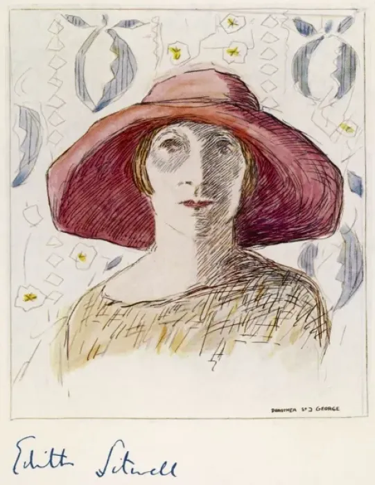 Gerahmter Druck : Edith Sitwell / St Georg Gerahmter Druck : Edith Sitwell / St Georg