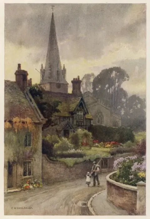 Gerahmter Druck : Edwinstowe, Nottinghamshire
