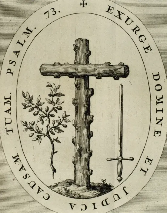 Gerahmter Druck : Wappen der Inquisition Gerahmter Druck : Wappen der Inquisition