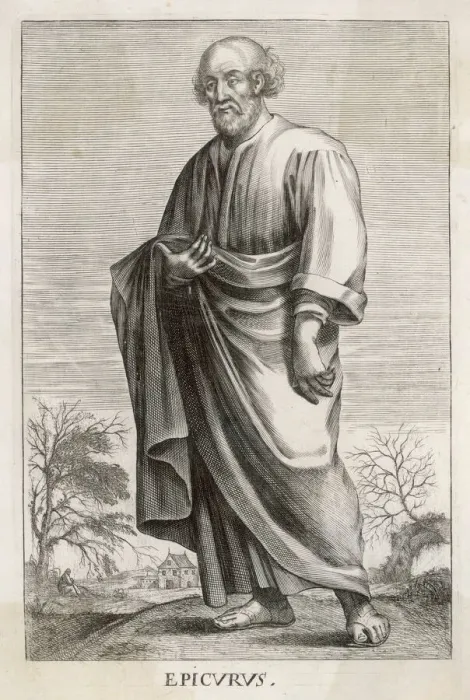 Gerahmter Druck : Epicurus / Voll Länge Gerahmter Druck : Epicurus / Voll Länge