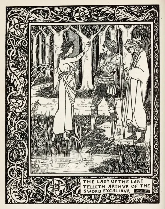 Gerahmter Druck : Excalibur / Beardsley Gerahmter Druck : Excalibur / Beardsley