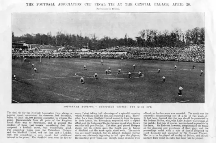 Gerahmter Druck : Finales der FA-Cup 1901 Gerahmter Druck : Finales der FA-Cup 1901