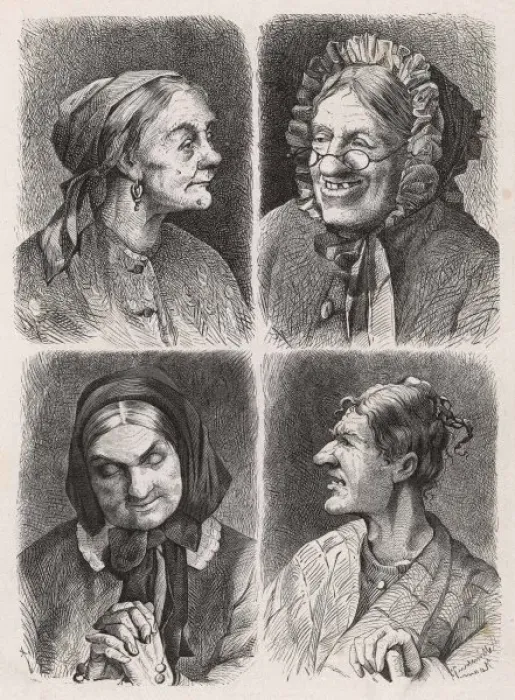 Gerahmter Druck : Gesichtsausdrücke 2 Gerahmter Druck : Gesichtsausdrücke 2