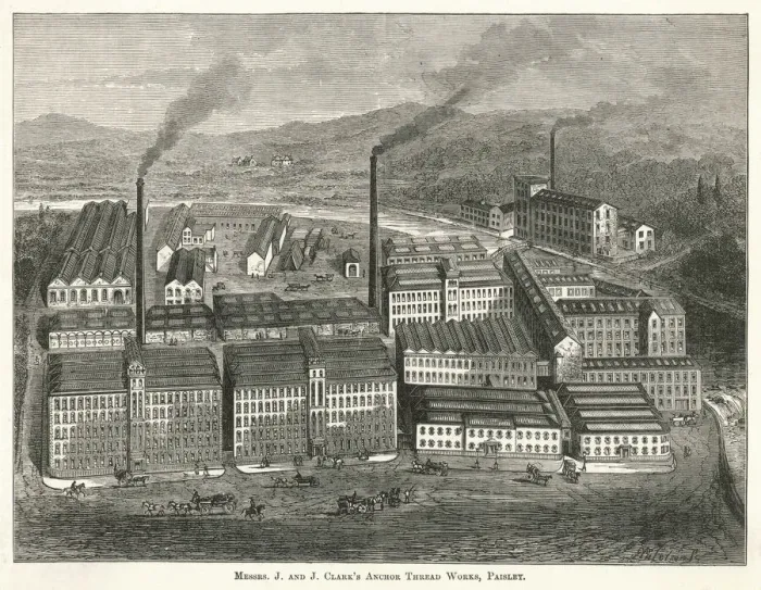 Gerahmter Druck : Fabrik in Paisley