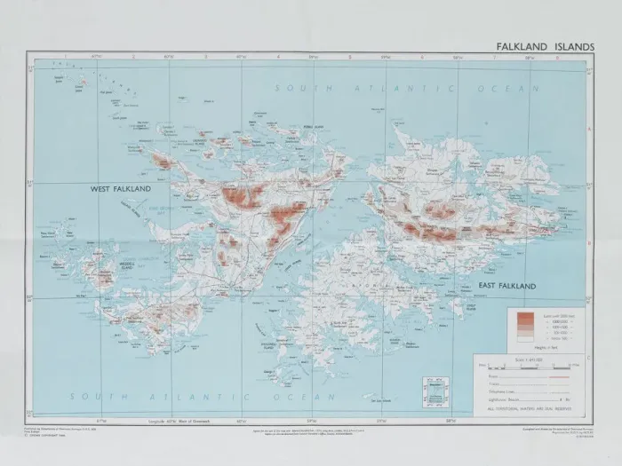 Gerahmter Druck : Krieg um die Falklandinseln - 1982 Gerahmter Druck : Krieg um die Falklandinseln - 1982