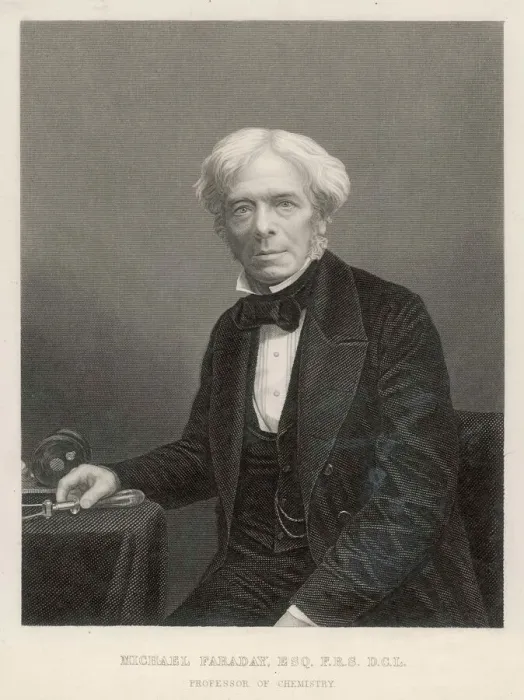 Gerahmter Druck : Faraday / Professor Chemie Gerahmter Druck : Faraday / Professor Chemie