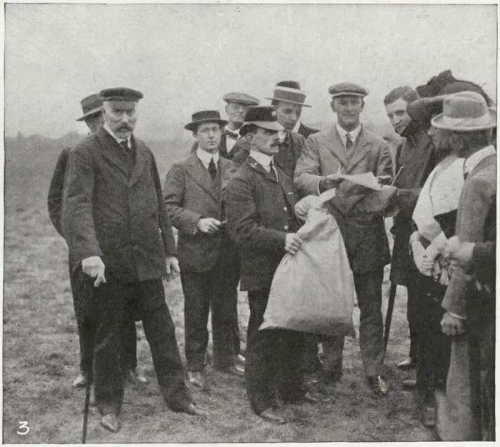 Gerahmter Druck : Der erste Luftpostversand in England Gerahmter Druck : Der erste Luftpostversand in England
