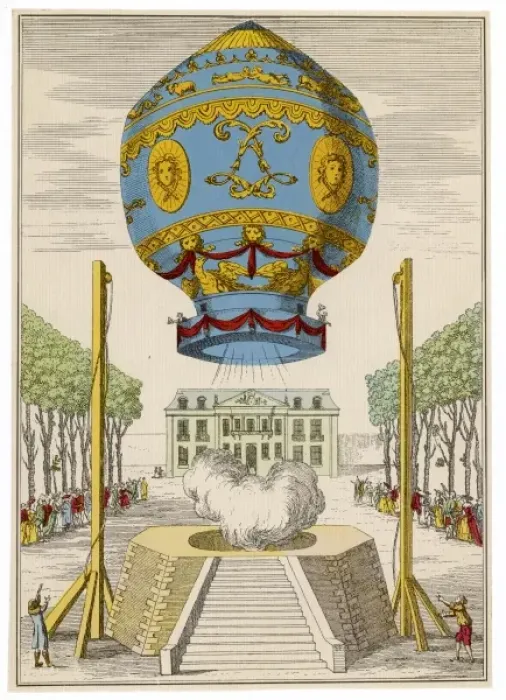 Gerahmter Druck : Erster bemerkter Luftballon Gerahmter Druck : Erster bemerkter Luftballon