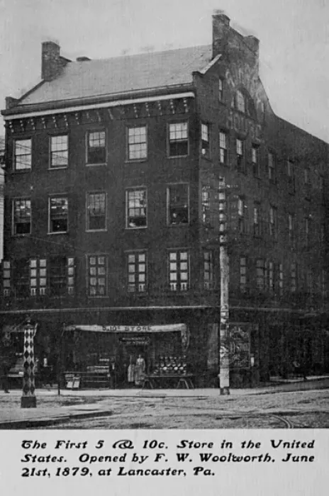Gerahmter Druck : Erster Woolworth-Laden in Lancaster, Pennsylvania (USA) Gerahmter Druck : Erster Woolworth-Laden in Lancaster, Pennsylvania (USA)