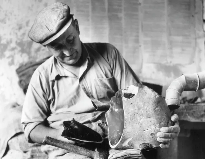 Gerahmter Druck : Der Flintknopper