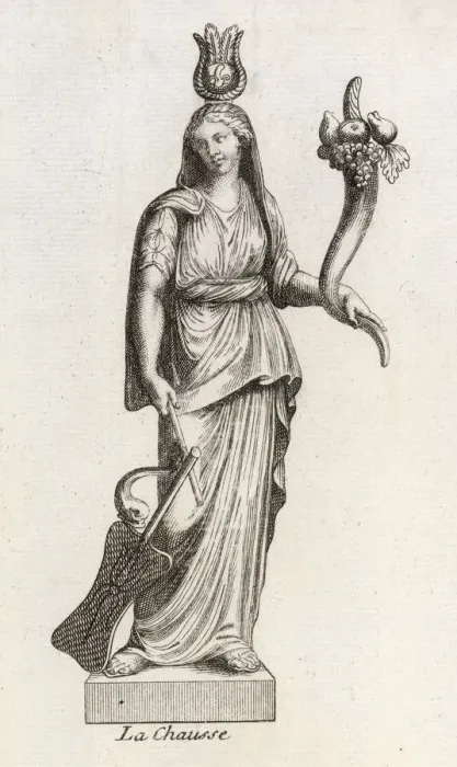 Gerahmter Druck : FORTUNA. Gottin der Römischen Welt des Glücks und Wohlstands Gerahmter Druck : FORTUNA. Gottin der Römischen Welt des Glücks und Wohlstands