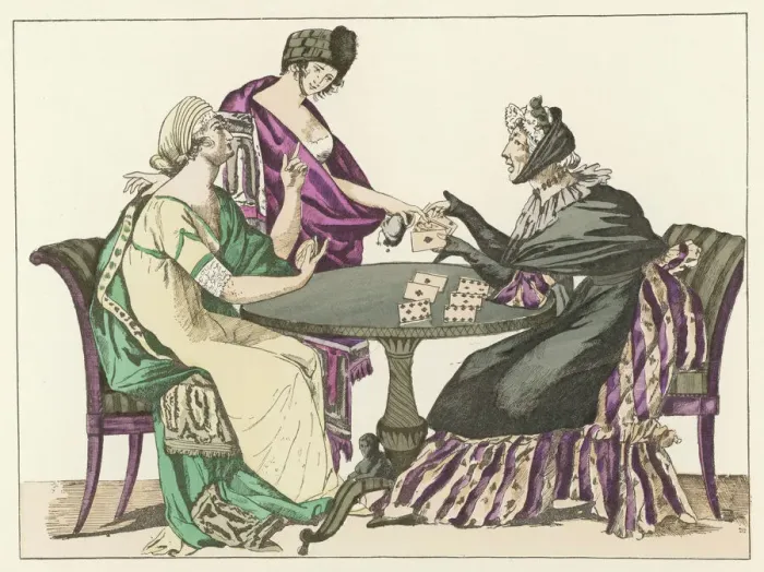 Gerahmter Druck : Glücksgespräche 1810 Gerahmter Druck : Glücksgespräche 1810