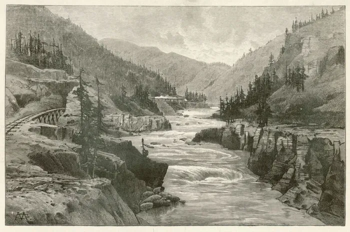 Gerahmter Druck : Fraser-Klammern / Kanada Gerahmter Druck : Fraser-Klammern / Kanada