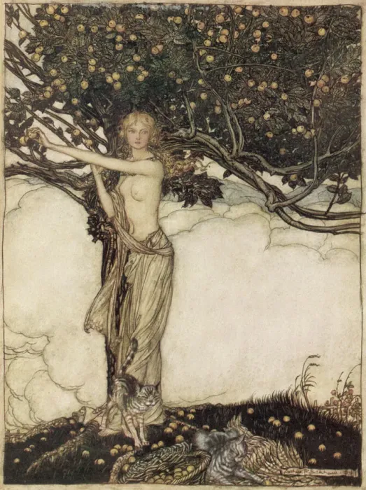 Gerahmter Druck : Rackham, Freia Gerahmter Druck : Rackham, Freia
