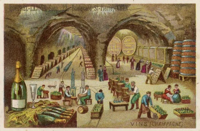 Gerahmter Druck : Französische Champagnerkeller Gerahmter Druck : Französische Champagnerkeller