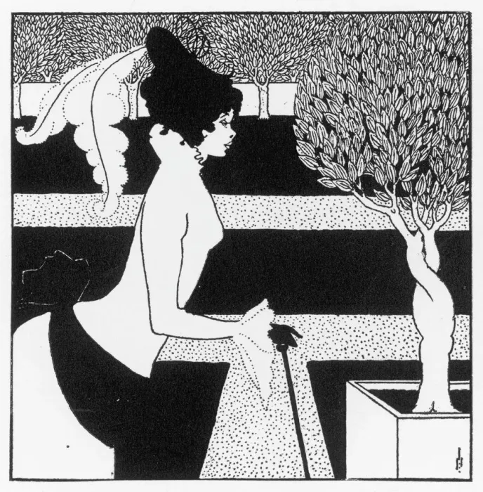 Gerahmter Druck : Vorspann von Beardsley
