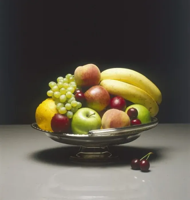 Gerahmter Druck : Fruchtbecher Gerahmter Druck : Fruchtbecher