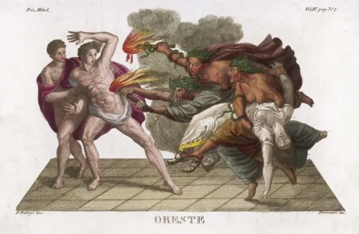Gerahmter Druck : FURIES. Die ERINYES waren so beunruhigend, dass die Griechen nicht ihre Gerahmter Druck : FURIES. Die ERINYES waren so beunruhigend, dass die Griechen nicht ihre