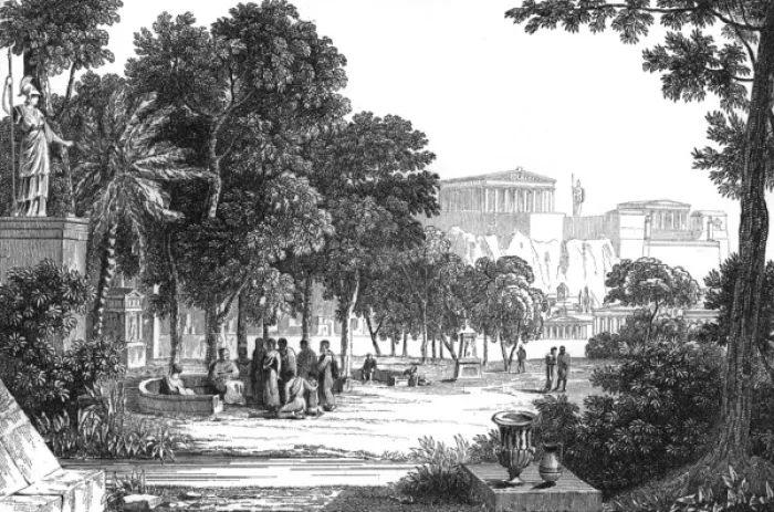 Gerahmter Druck : Der Garten der Philosophen Gerahmter Druck : Der Garten der Philosophen