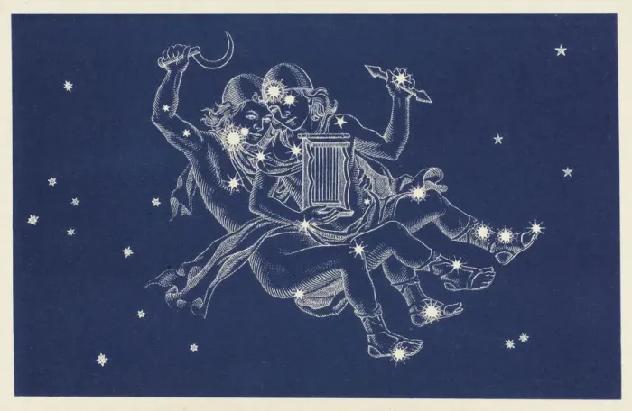Gerahmter Druck : Gemini. Die Konstellation Geminid Gerahmter Druck : Gemini. Die Konstellation Geminid