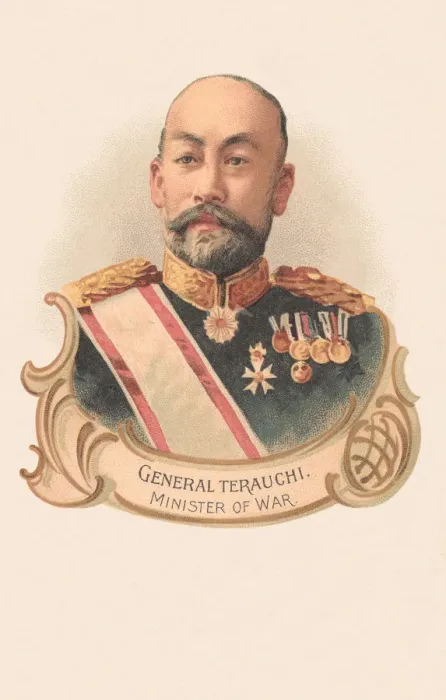 Gerahmter Druck : Feldmarschall Hisaichi Terauchi Gerahmter Druck : Feldmarschall Hisaichi Terauchi