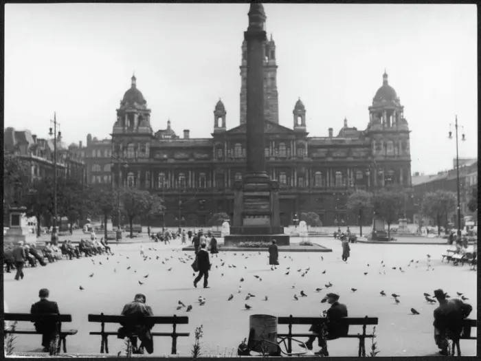 Gerahmter Druck : George Square, Glasgow