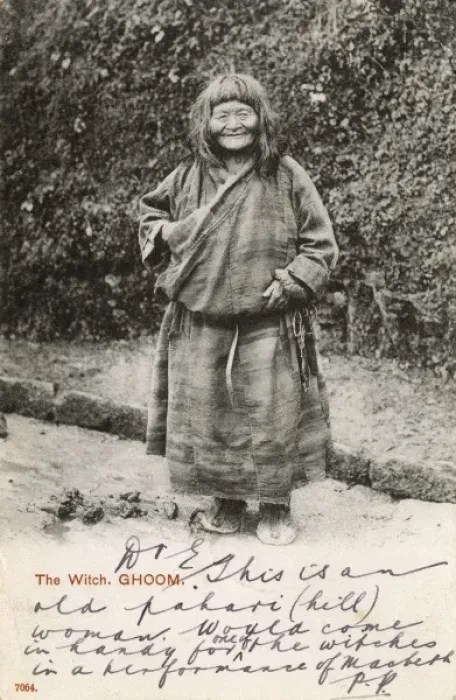 Gerahmter Druck : Ghüm, Tibet - Eine Hexe