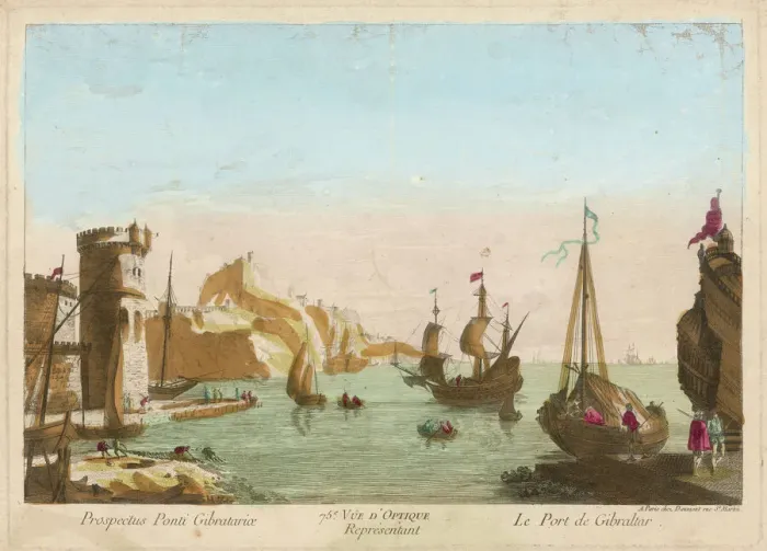 Gerahmter Druck : Hafen von Gibraltar Gerahmter Druck : Hafen von Gibraltar