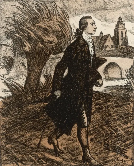 Gerahmter Druck : Goethe zu Wetzlar Gerahmter Druck : Goethe zu Wetzlar