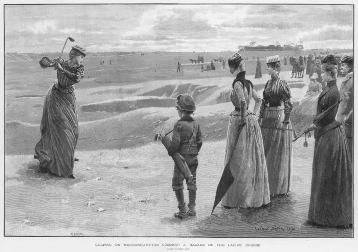 Gerahmter Druck : Golf von Minchinhampton Gerahmter Druck : Golf von Minchinhampton