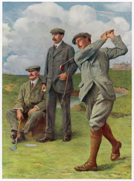 Gerahmter Druck : Golfführertrio Gerahmter Druck : Golfführertrio