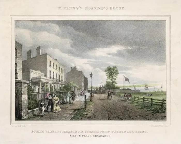 Gerahmter Druck : Gravesend / Miltonplatz Gerahmter Druck : Gravesend / Miltonplatz