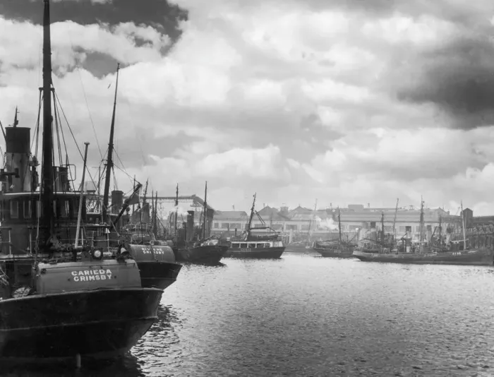 Gerahmter Druck : Grimsby Nr 2 Fischhafen Gerahmter Druck : Grimsby Nr 2 Fischhafen