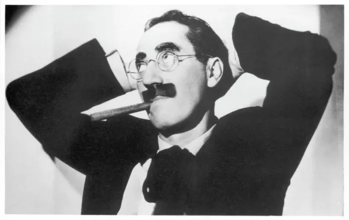 Gerahmter Druck : Groucho Marx / Briefkarte Gerahmter Druck : Groucho Marx / Briefkarte