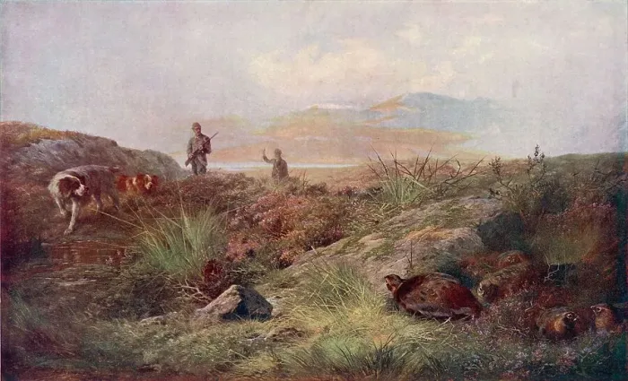 Gerahmter Druck : Gansjagd 1912 Gerahmter Druck : Gansjagd 1912