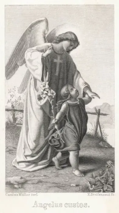 Gerahmter Druck : Schutzengel Gerahmter Druck : Schutzengel