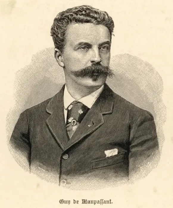 Gerahmter Druck : Guy de Maupassant Gerahmter Druck : Guy de Maupassant