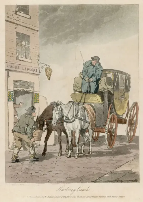 Gerahmter Druck : Hackney Coach / 1807 Gerahmter Druck : Hackney Coach / 1807