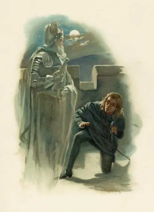 Gerahmter Druck : Hamlet und Geist / 1899 Gerahmter Druck : Hamlet und Geist / 1899
