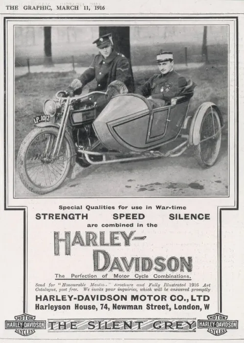 Gerahmter Druck : Harley-Davidson-Ad