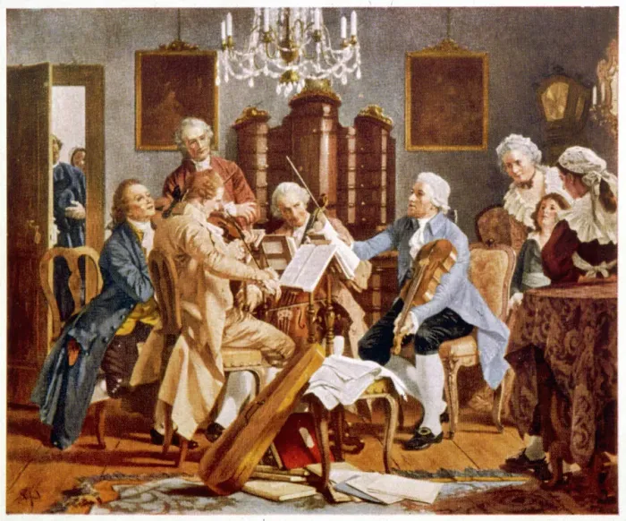 Gerahmter Druck : Haydn spielt in Ungarn Gerahmter Druck : Haydn spielt in Ungarn